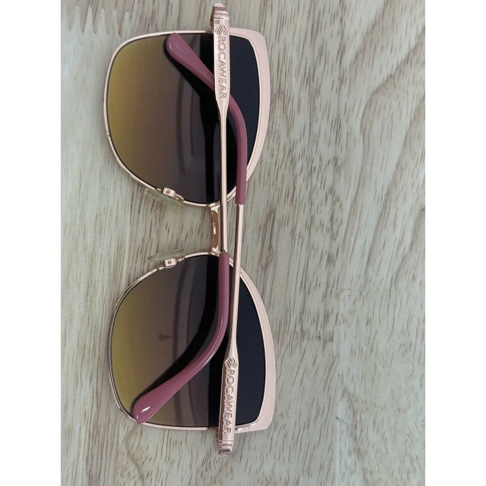 Rocawear Pinkish Biege Oversized Sunglasses Women's Brown Lens UV 400‎
